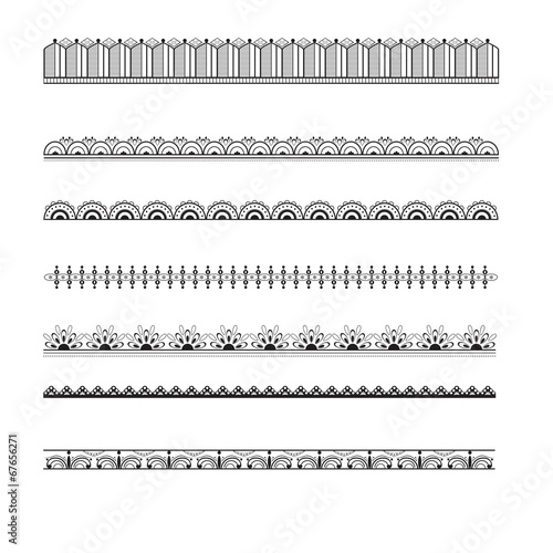 vector decoration borders set