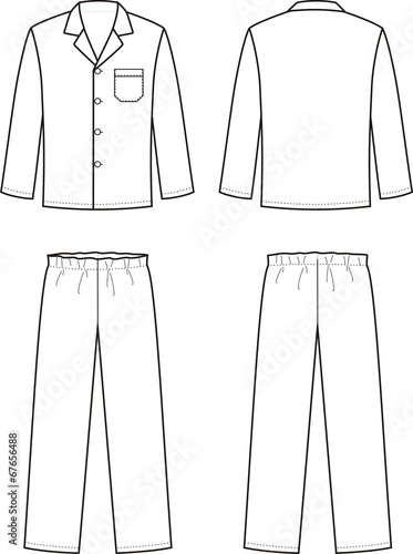 Vector illustration of men's sleepwear