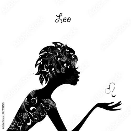 Zodiac sign leo. fashion girl