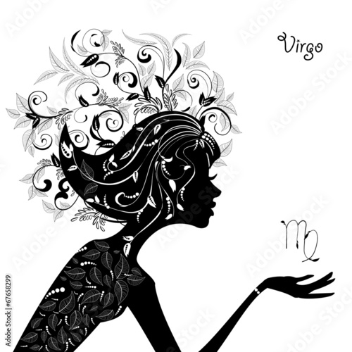 Zodiac sign virgo. fashion girl