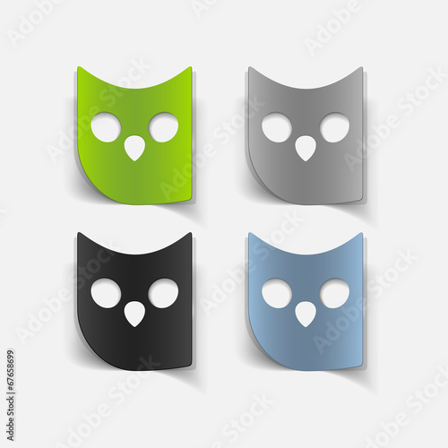 realistic design element: owl