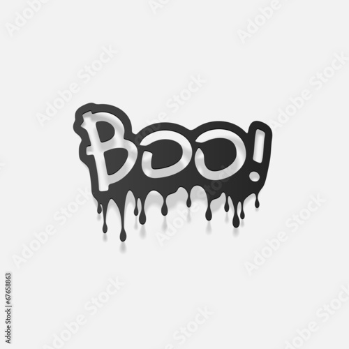 realistic design element: boo