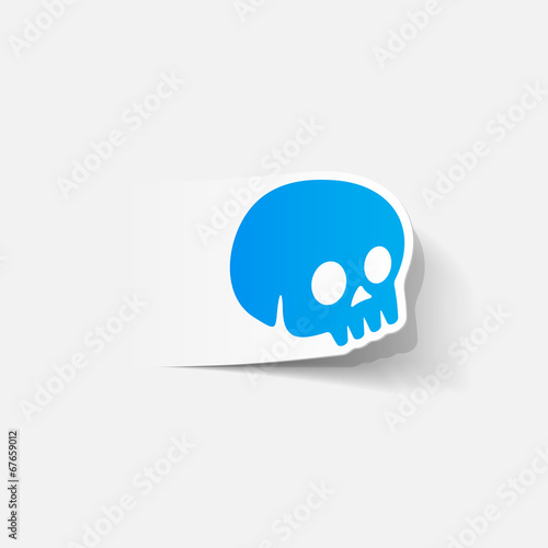 realistic design element: skull