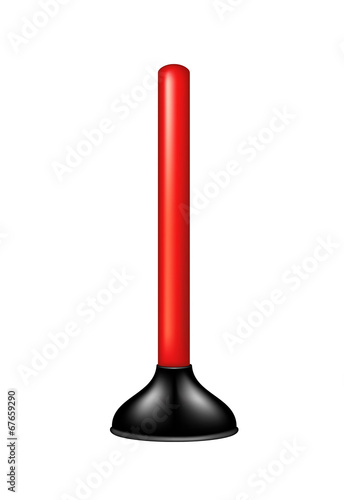 Plunger with red handle