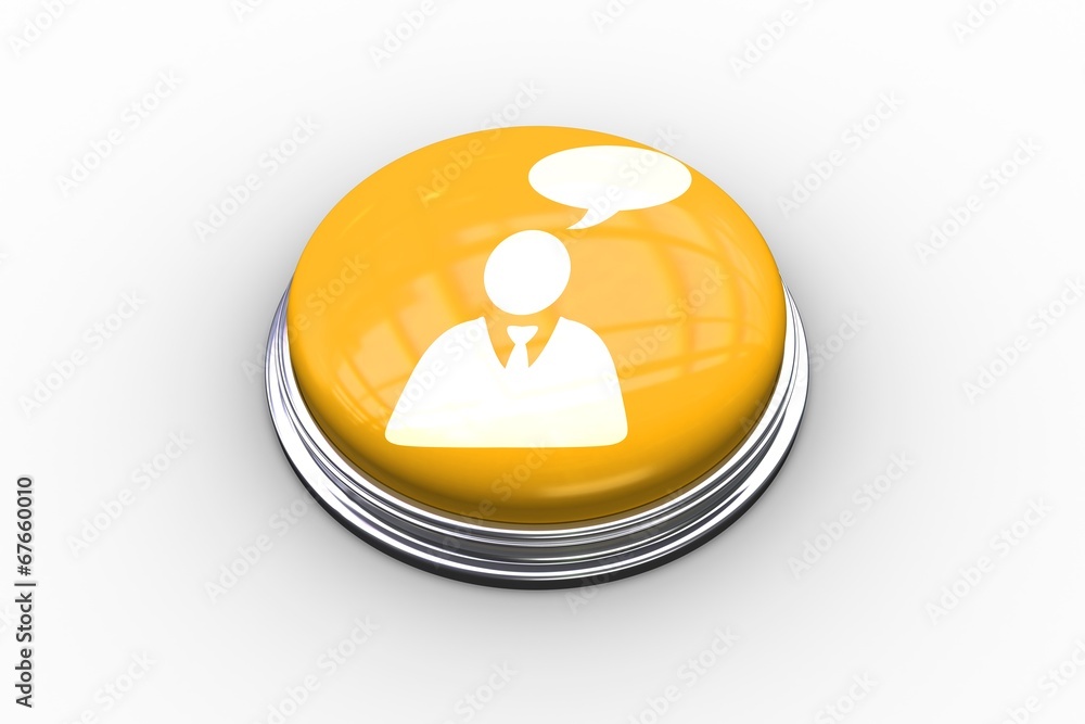 Composite image of businessman and speech bubble graphic on butt Composite image of businessman and speech bubble graphic on butt