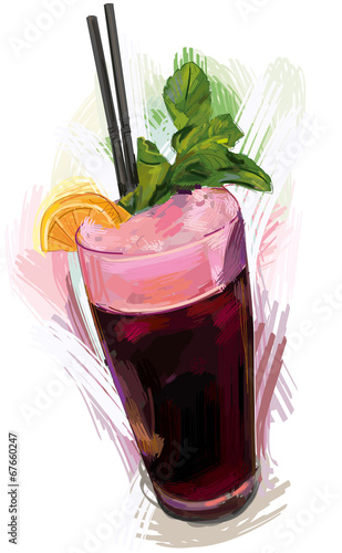 Red Strawberry Cocktail