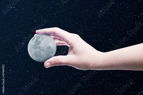 Moon in a hand