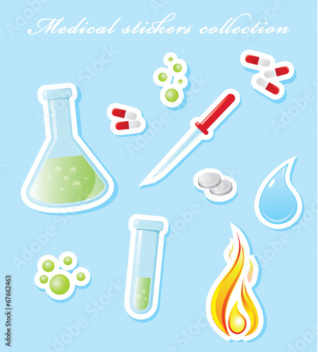 Medical supply stickers collection