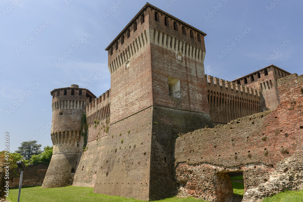 Castle view from south moat, Soncino