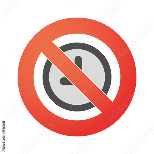 Forbidden signal with a clock
