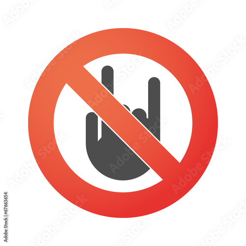 Forbidden signal with a hand
