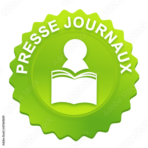presse journaux sur bouton web denté vert