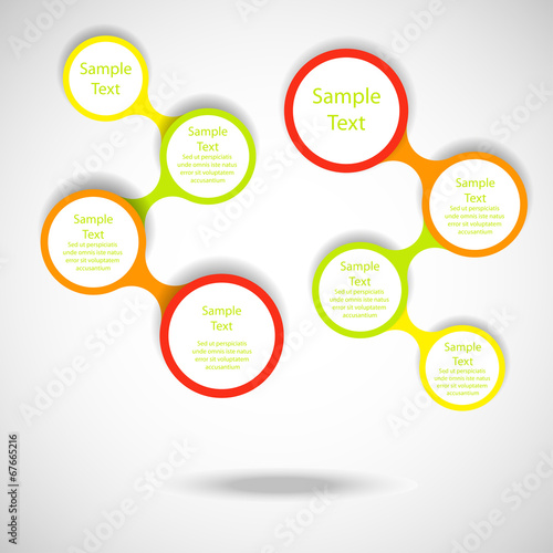 metaball colorful round diagram infographics