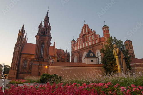St Anne's and Bernadine's Churches in Vilnius, Lithuania