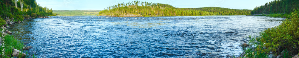 Summer river panorama (Sweden)