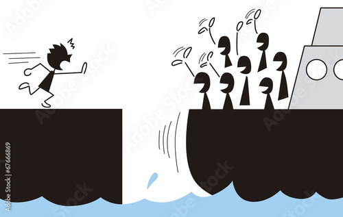 捨てられた男性