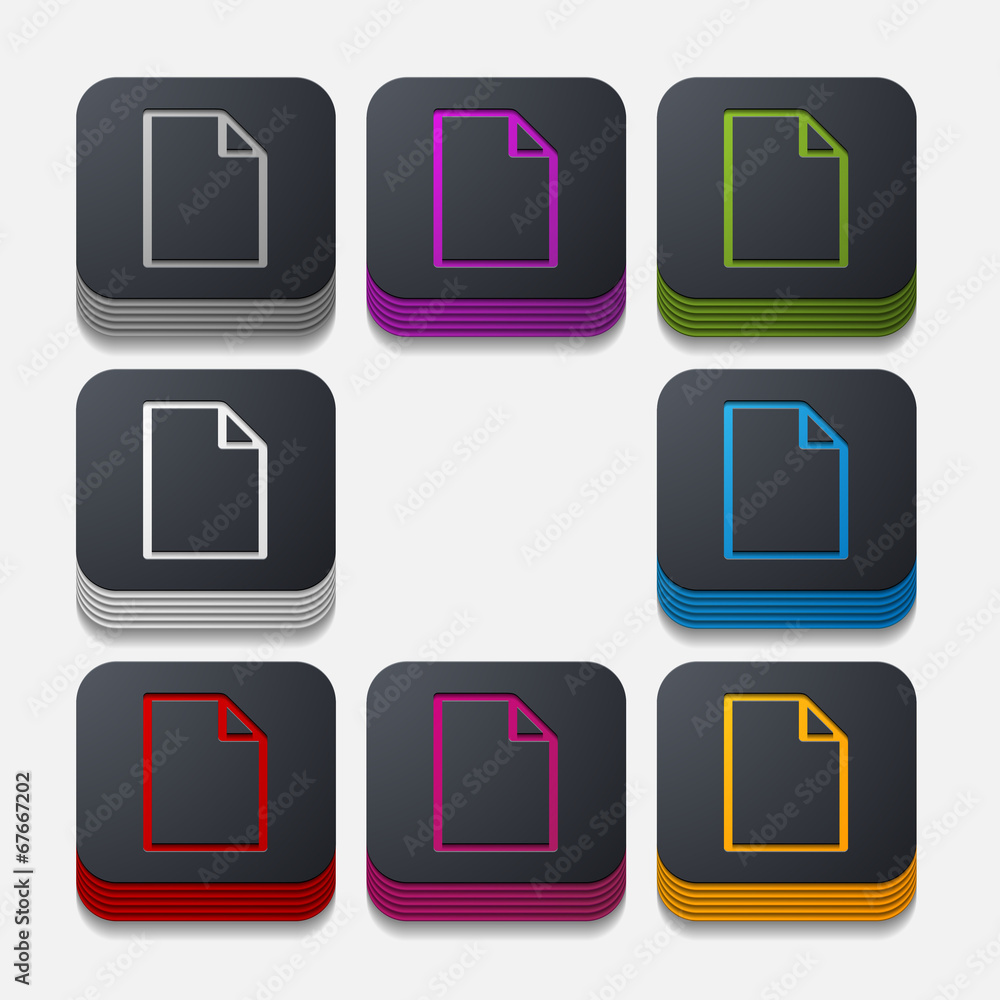 square button: paper square button: paper
