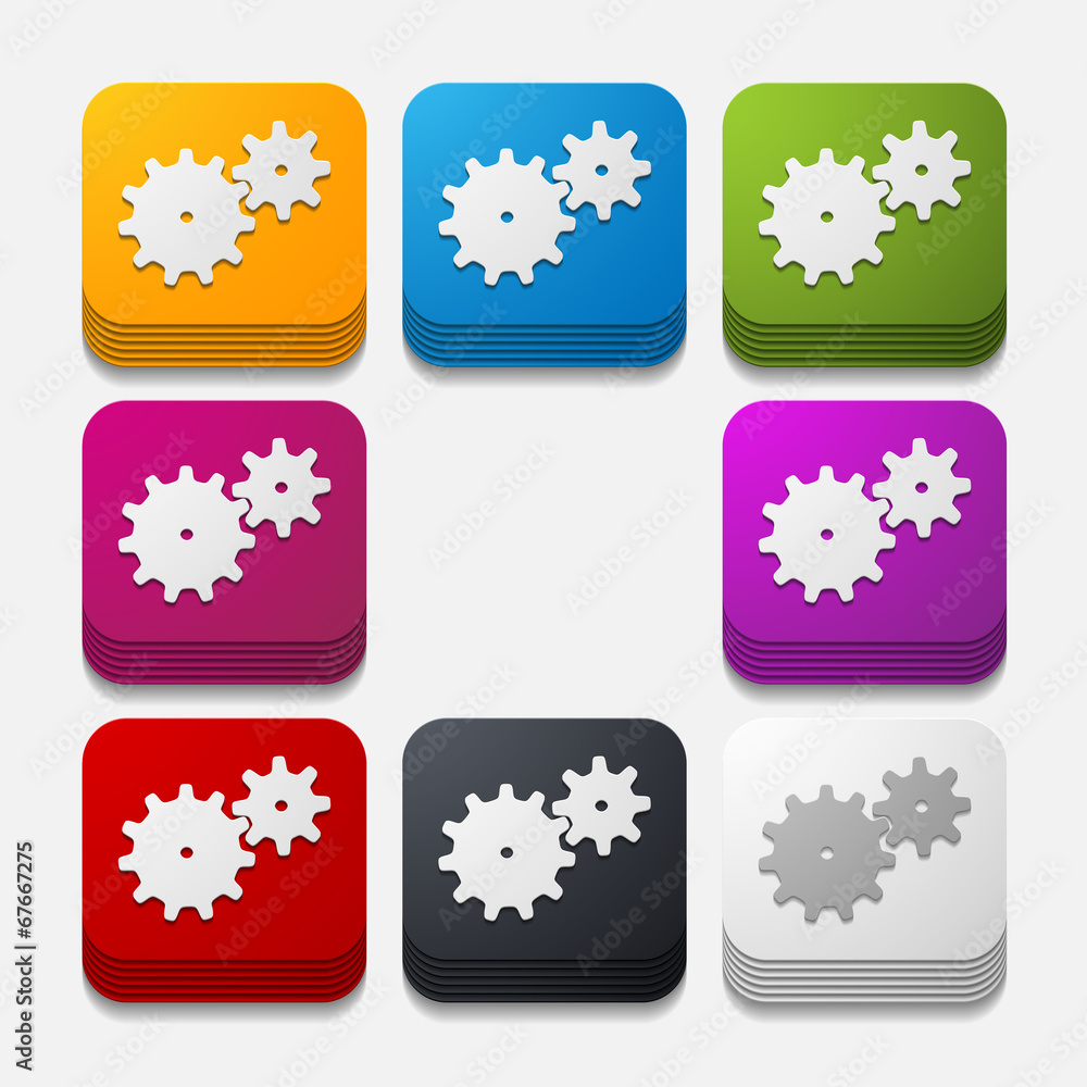 square button: cogwheel square button: cogwheel