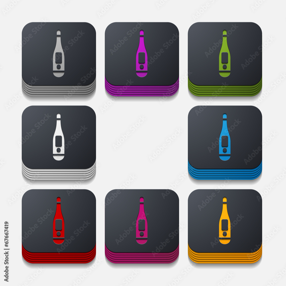 square button: thermometer square button: thermometer