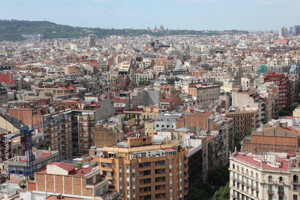 Naklejka premium Aerial view Barcelona, Spain