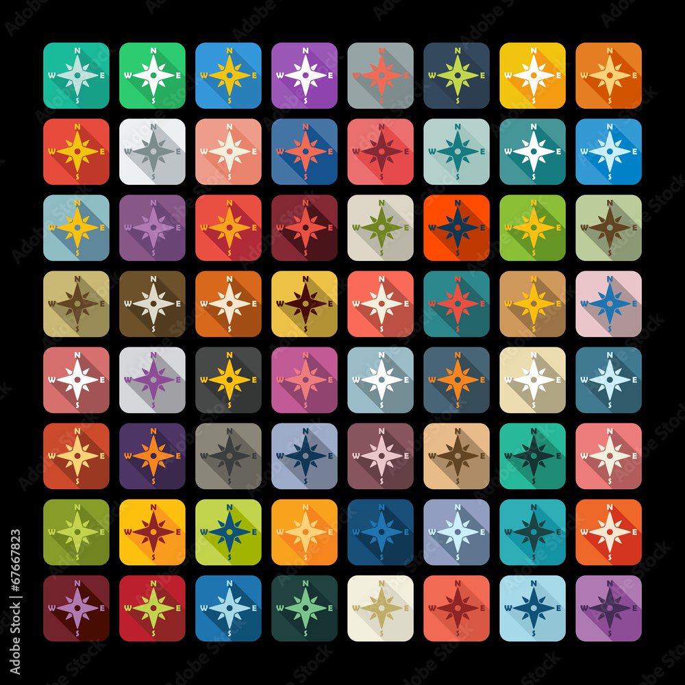 Flat design: compass Flat design: compass
