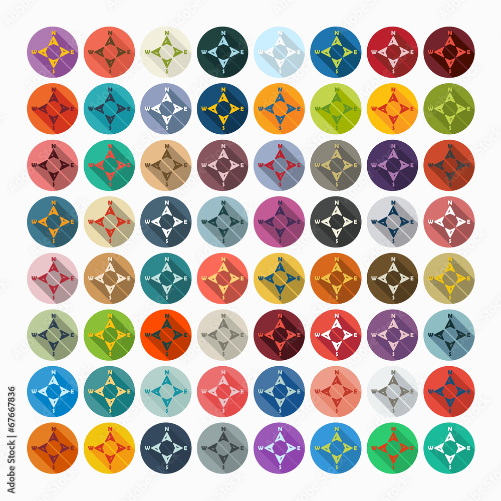 Flat design: compass Flat design: compass