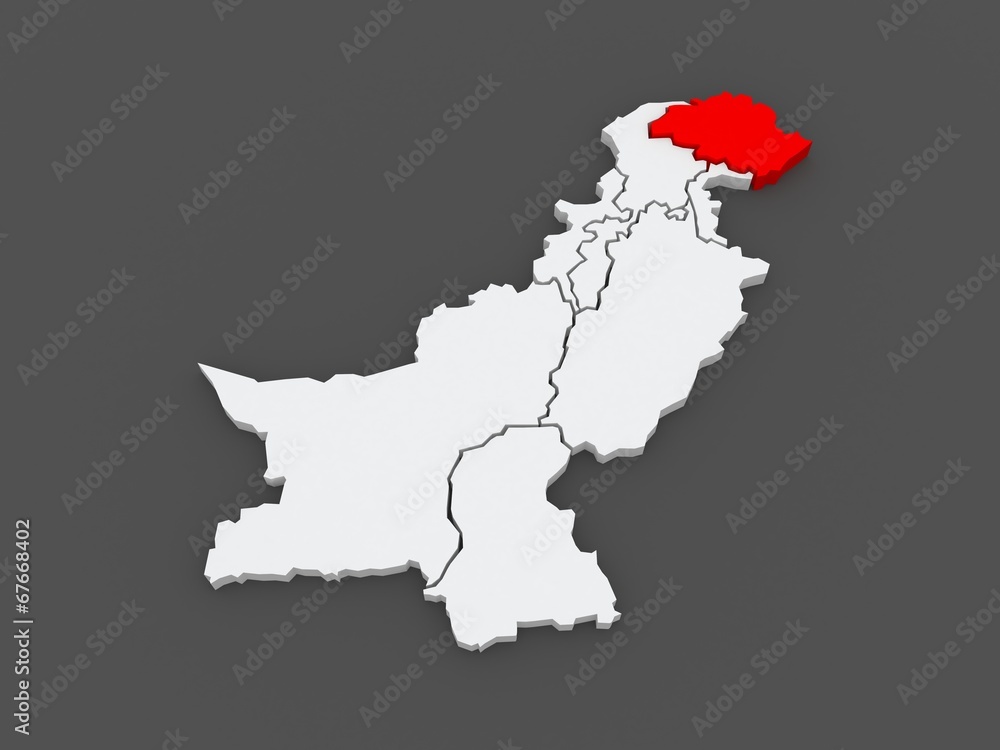 Map of Gilgit-Baltistan. Pakistan. Map of Gilgit-Baltistan. Pakistan.