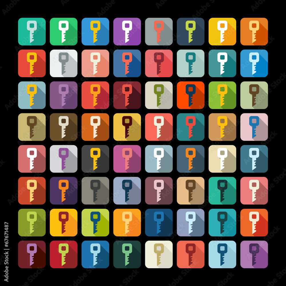 Flat design: key Flat design: key