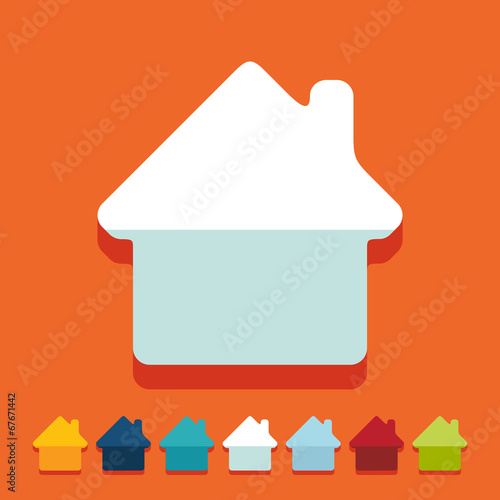 Flat design: house