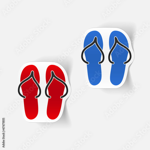 realistic design element: slippers