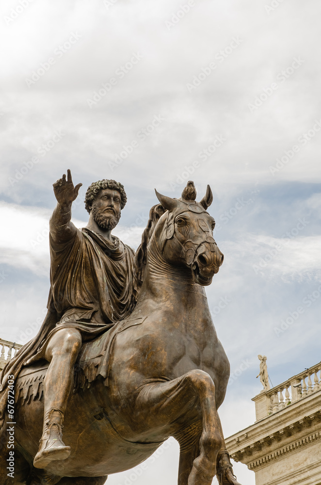 Fototapeta premium statue of Marcus Aurelius, Campidoglio, Rome, Italy