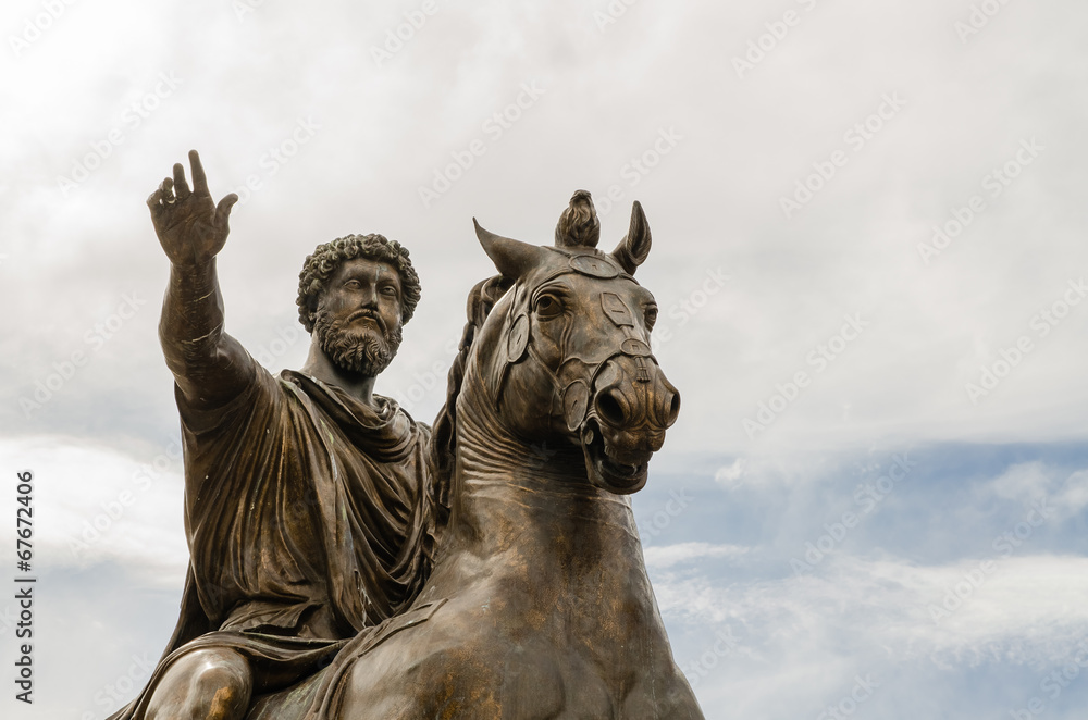 Obraz premium statue of Marcus Aurelius, Campidoglio, Rome, Italy