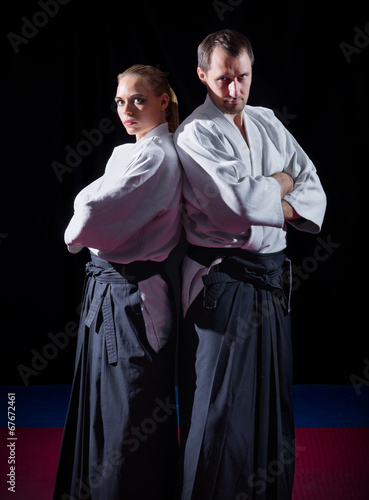 Two aikido fighters