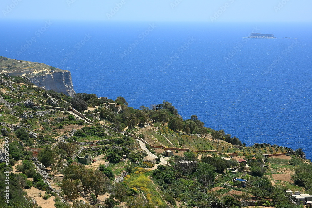 Dingli Cliffs on Malta,Mediterranean Sea, Europe