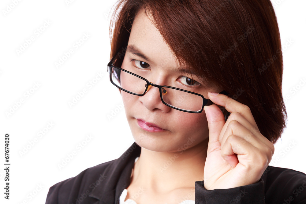 Asian business woman with eyeglasses