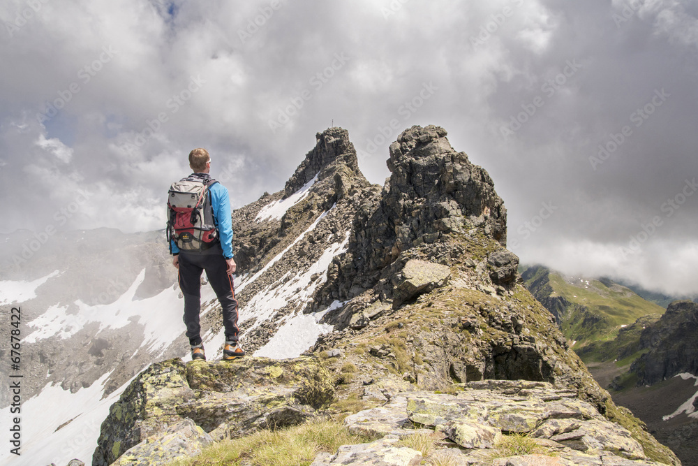 Bergsteiger in den Alpen