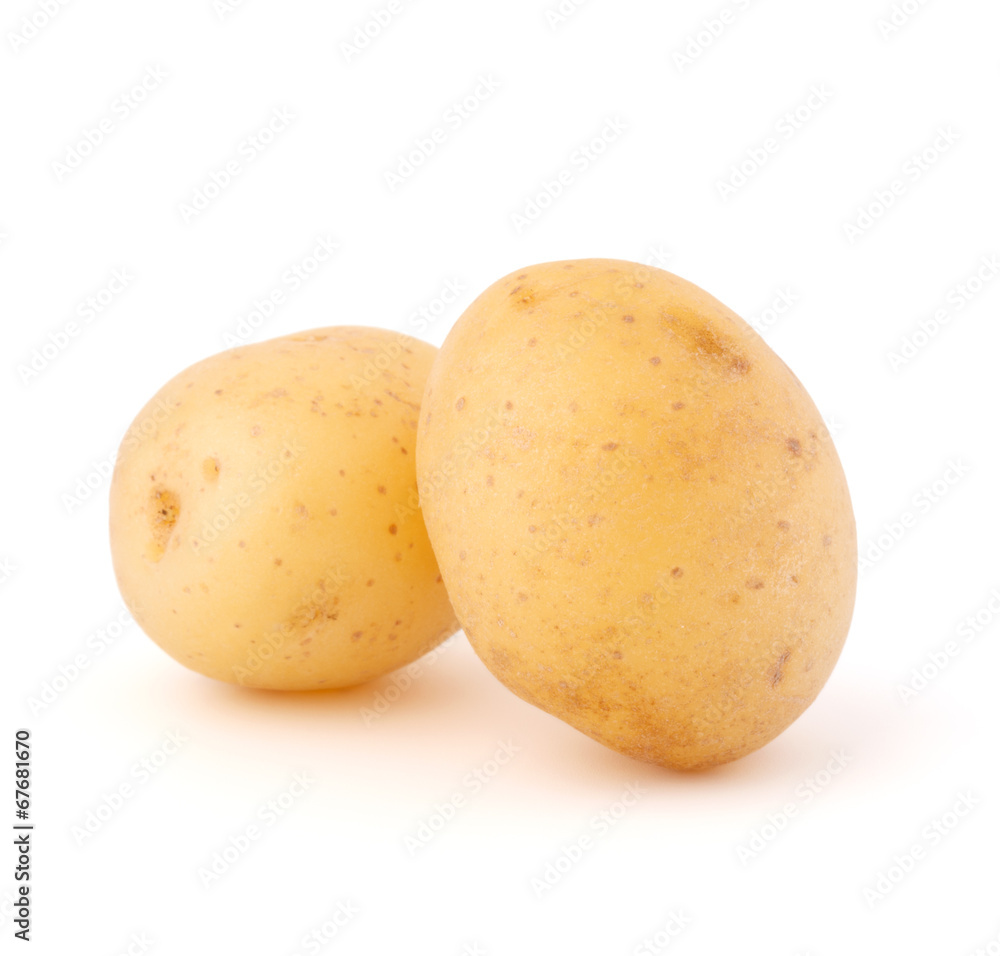 new potato tuber isolated on white background cutout