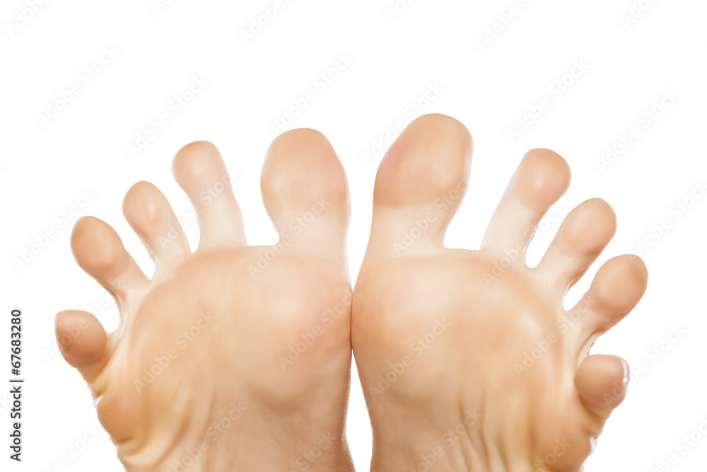 spread fingers on the nice ladies' foot spread fingers on the nice ladies' foot