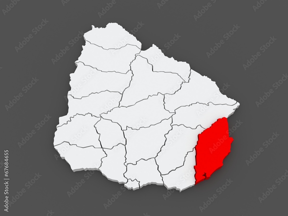 Map of Rocha. Uruguay. Map of Rocha. Uruguay.