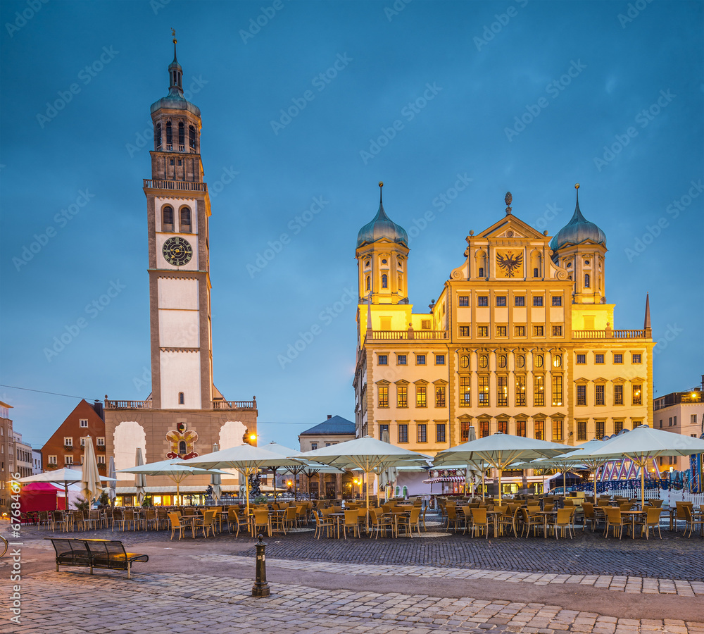 Fototapeta premium Augsburg, Germany Town Square