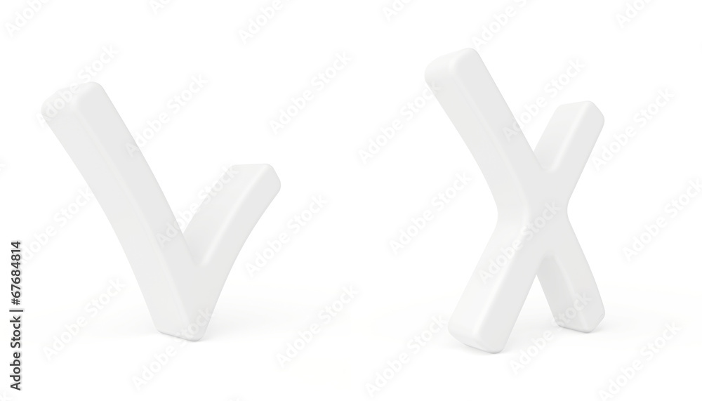 Yes and no check marks Yes and no check marks