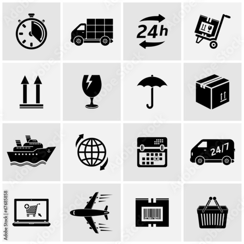 Logistic and delivery icons