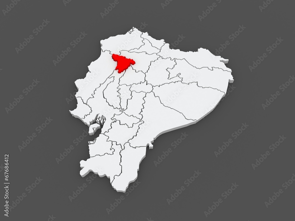 Map of Santo Domingo de los Tsachilas. Ecuador. Map of Santo Domingo de los Tsachilas. Ecuador.