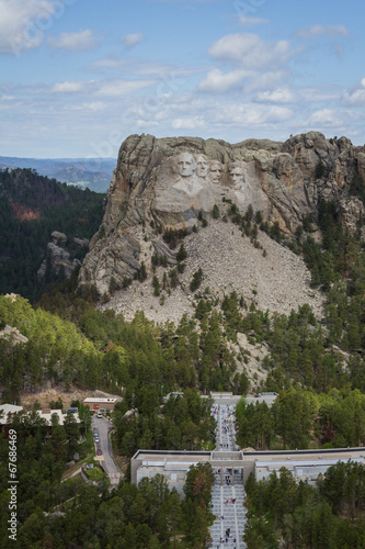 Aerial view of Mount Rushmore