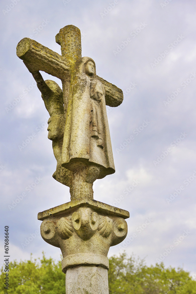 Stone cross in Galicia