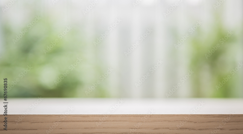 Table and empty space for your decoration Table and empty space for your decoration