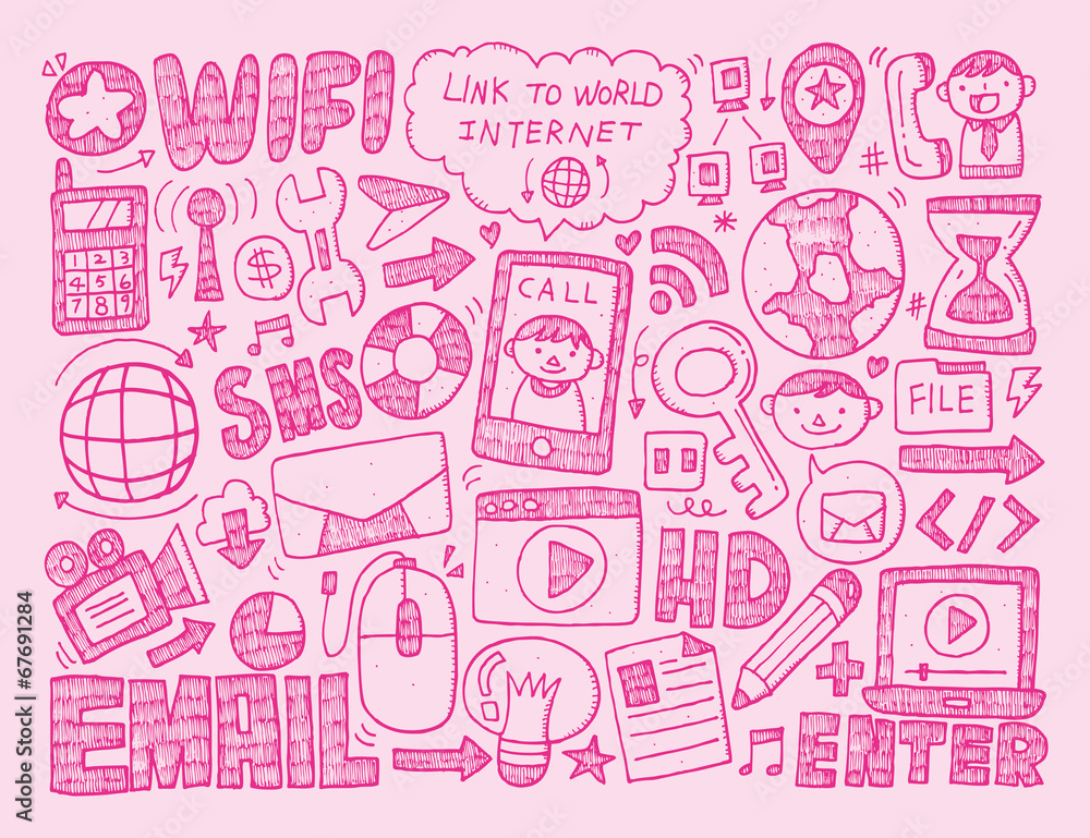 doodle internet web background doodle internet web background