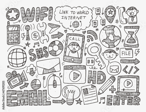 doodle internet web background