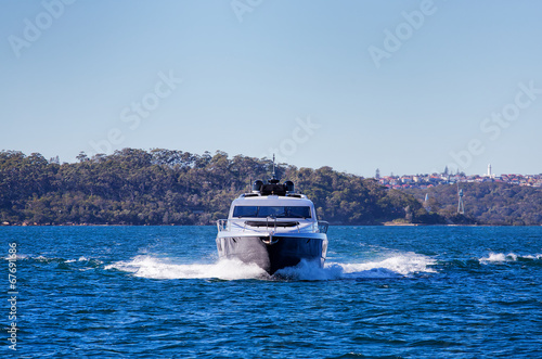 Sailing a luxury yacht photo