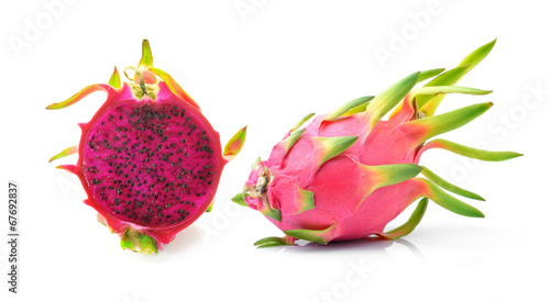 Foto Dragon Fruit isolated on white background.